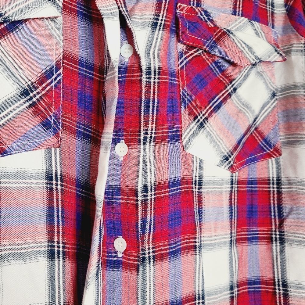 Sam Edelman Plaid High Low Shirt - Picture 6 of 12